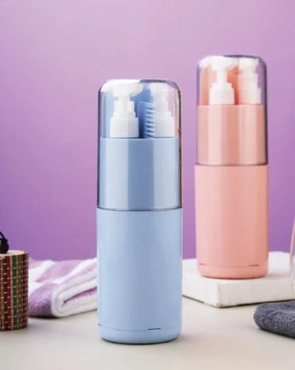 Travel kit 6 in 1 - 2 lotion/ liquid dispenser, 1 brush and colgate storage, 1 comb, 1 napkin storage