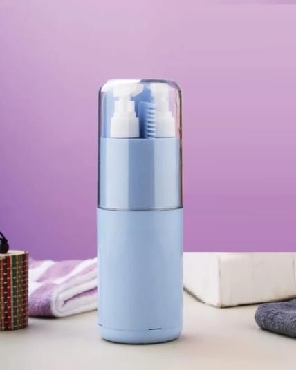 Travel kit 6 in 1 - 2 lotion/ liquid dispenser, 1 brush and colgate storage, 1 comb, 1 napkin storage