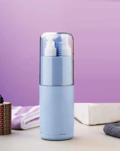 Travel kit 6 in 1 - 2 lotion/ liquid dispenser, 1 brush and colgate storage, 1 comb, 1 napkin storage