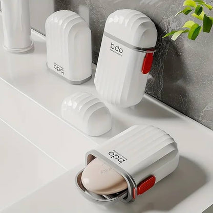 Portable Capsule Shaped Toothbrush Holder & Soap Holder Case Cover COMBO for Travel, Home, Outdoor  (2 PCs Combo)