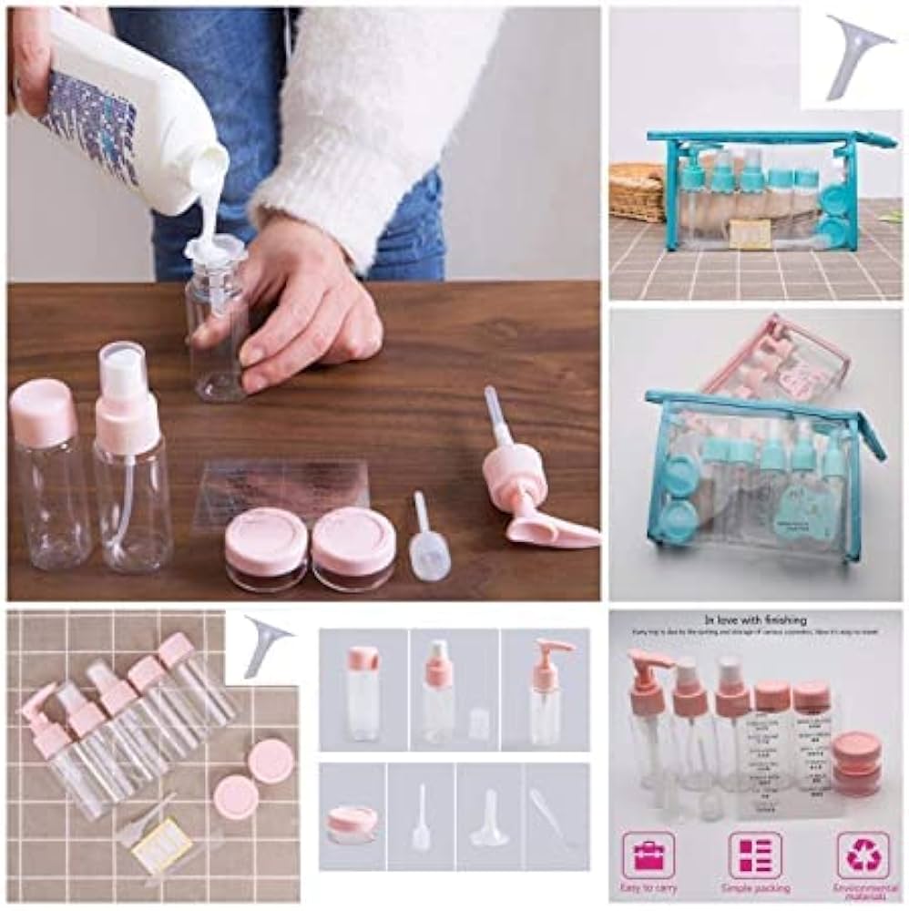 Multipurpose 6pcs Portable Travel Cosmetics Container Bottle Set Travel Cosmetic Bottles Shampoo Bottle Toiletries Liquid Contain