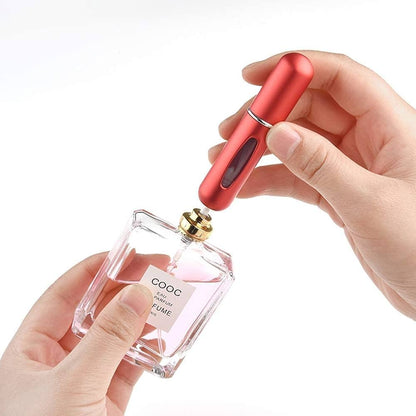 Portable Mini Refillable Perfume Spray Bottle for Travel, 5ml Reusable Scent Pump Atomizer, Multicolor Empty Perfume Bottle for Men & Women (Pack of 2)