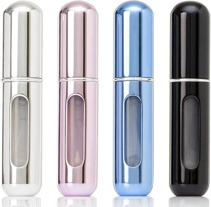 Portable Mini Refillable Perfume Spray Bottle for Travel, 5ml Reusable Scent Pump Atomizer, Multicolor Empty Perfume Bottle for Men & Women (Pack of 2)