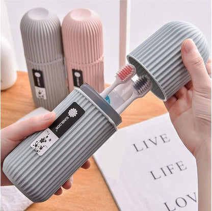 Portable Capsule Shaped Toothbrush Holder & Soap Holder Case Cover COMBO for Travel, Home, Outdoor  (2 PCs Combo)