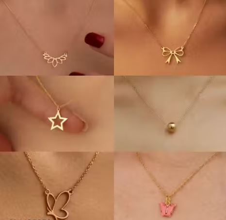 Shimerring beautiful pack of 6 necklaces and chains for girls and womens