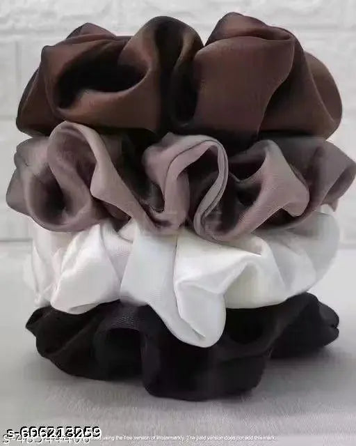 Premium Silk Satin Scrunchies set Pack of 5