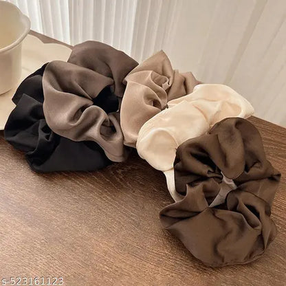 Premium Silk Satin Scrunchies set Pack of 5