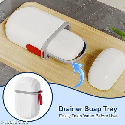 Portable Capsule Shaped Toothbrush Holder & Soap Holder Case Cover COMBO for Travel, Home, Outdoor  (2 PCs Combo)