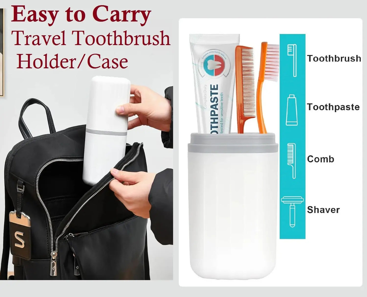 Portable Capsule Shaped Toothbrush Holder & Soap Holder Case Cover COMBO for Travel, Home, Outdoor  (2 PCs Combo)