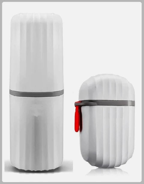 Portable Capsule Shaped Toothbrush Holder & Soap Holder Case Cover COMBO for Travel, Home, Outdoor  (2 PCs Combo)